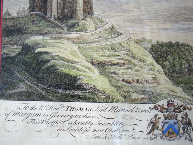 An attracrive set of four 18th century hand colored steel engravings of Castles by Samuel and Nathaniel Buck published in 1741. — image 9